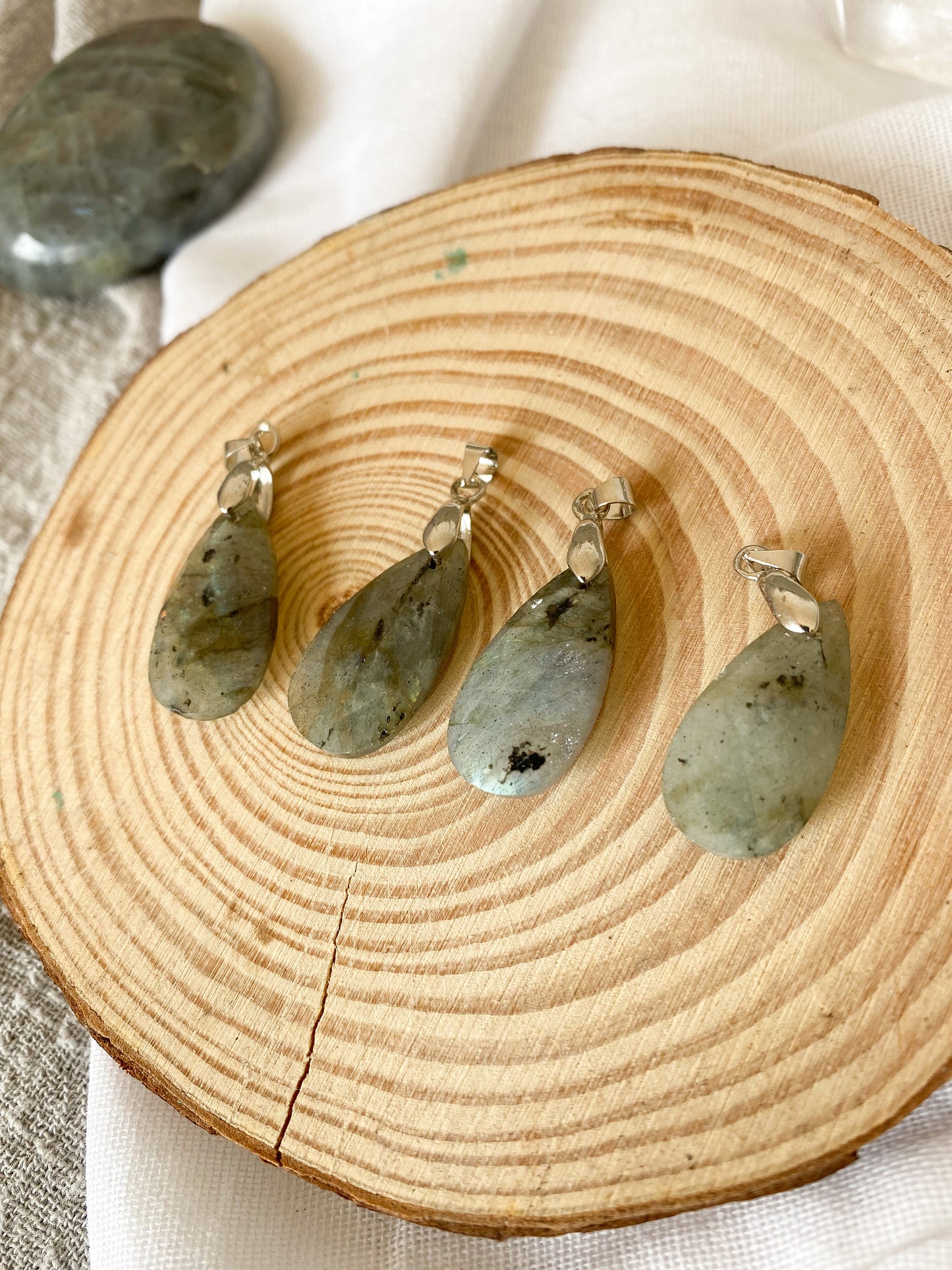 Colar Labradorite Facetada