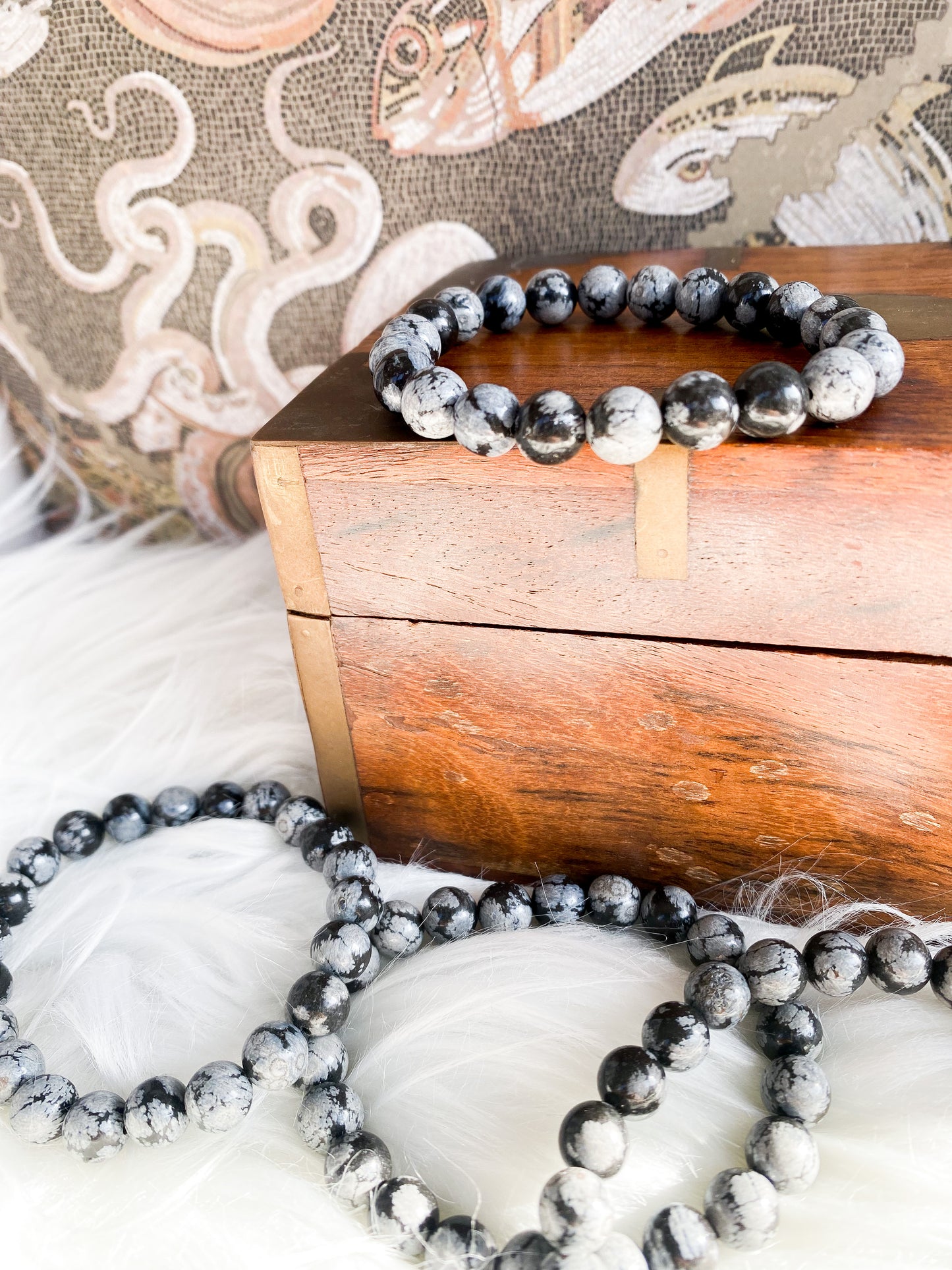 Pulseira Obsidiana Floco de Neve
