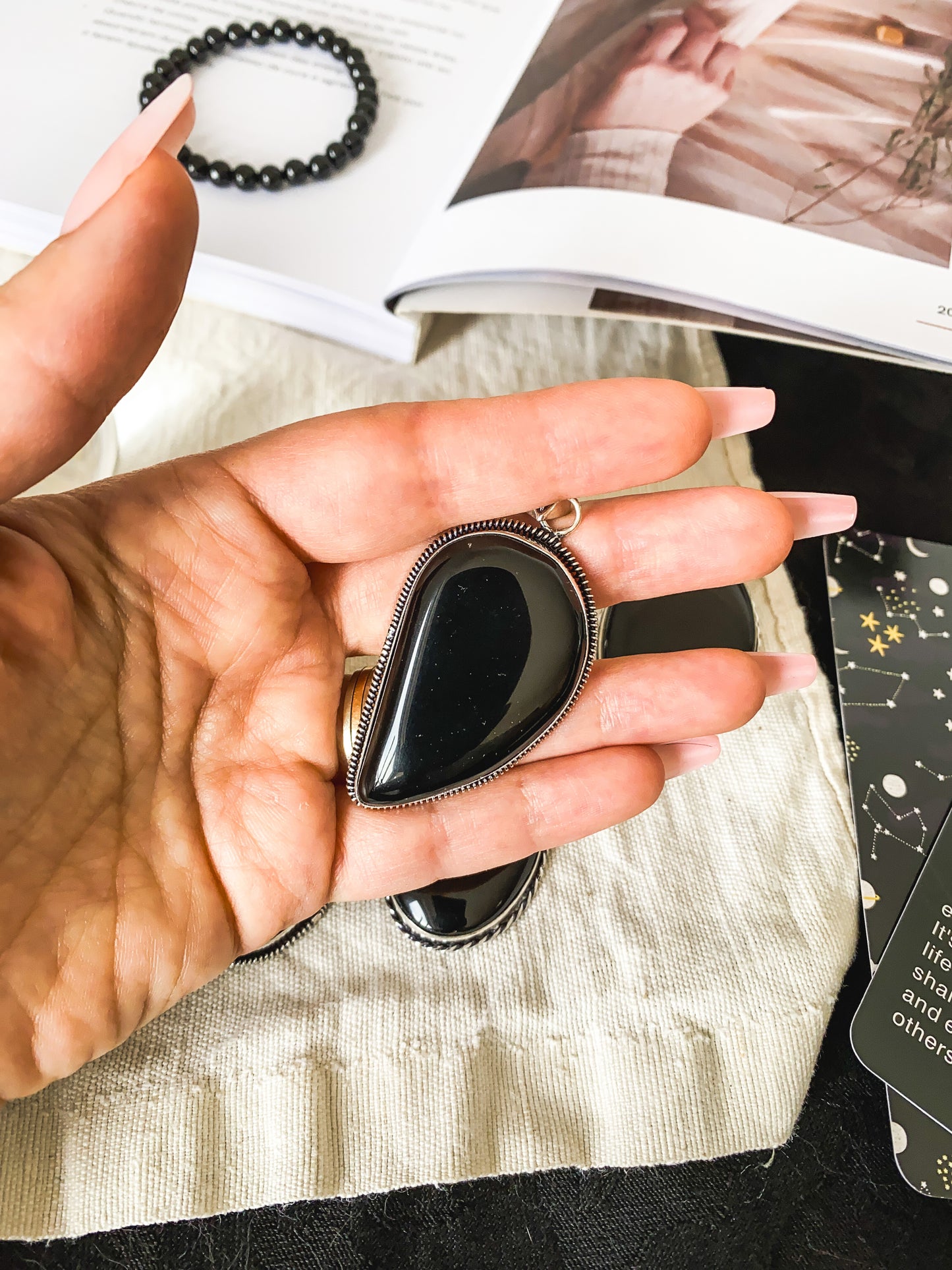 Pingente Ónix (M/L) Prata 925