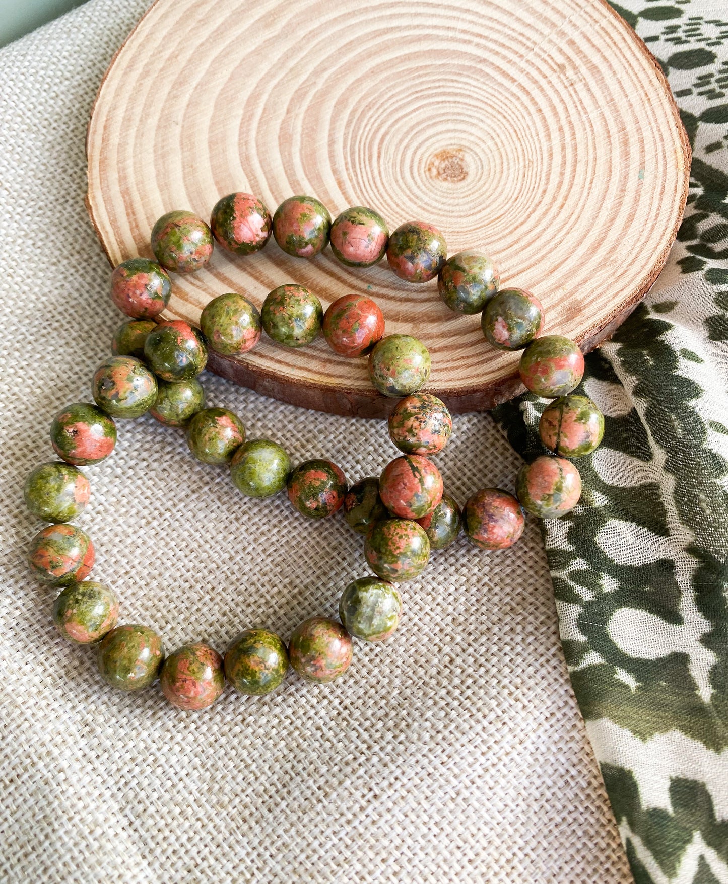Pulseira Unakite 10mm