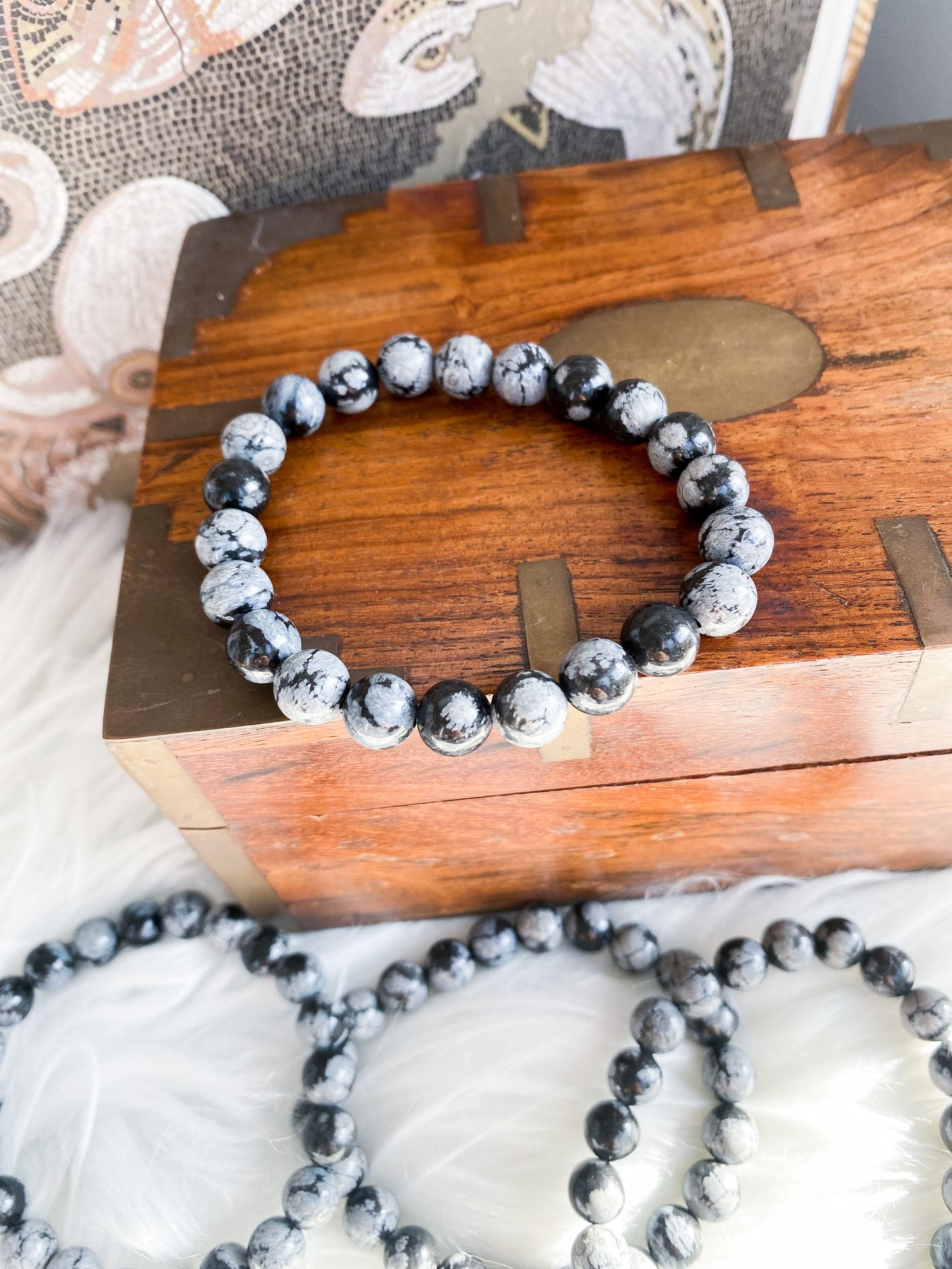 Pulseira Obsidiana Floco de Neve