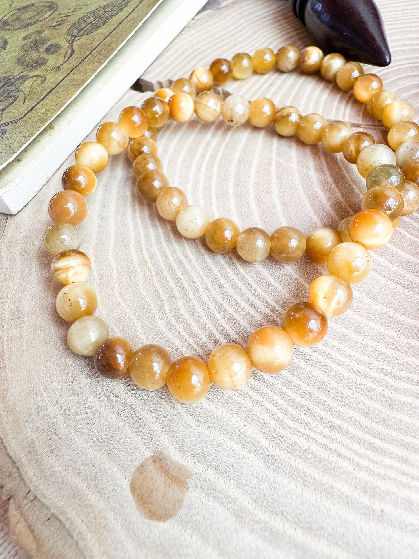 Olho de Tigre Sonho/Dourado 6mm