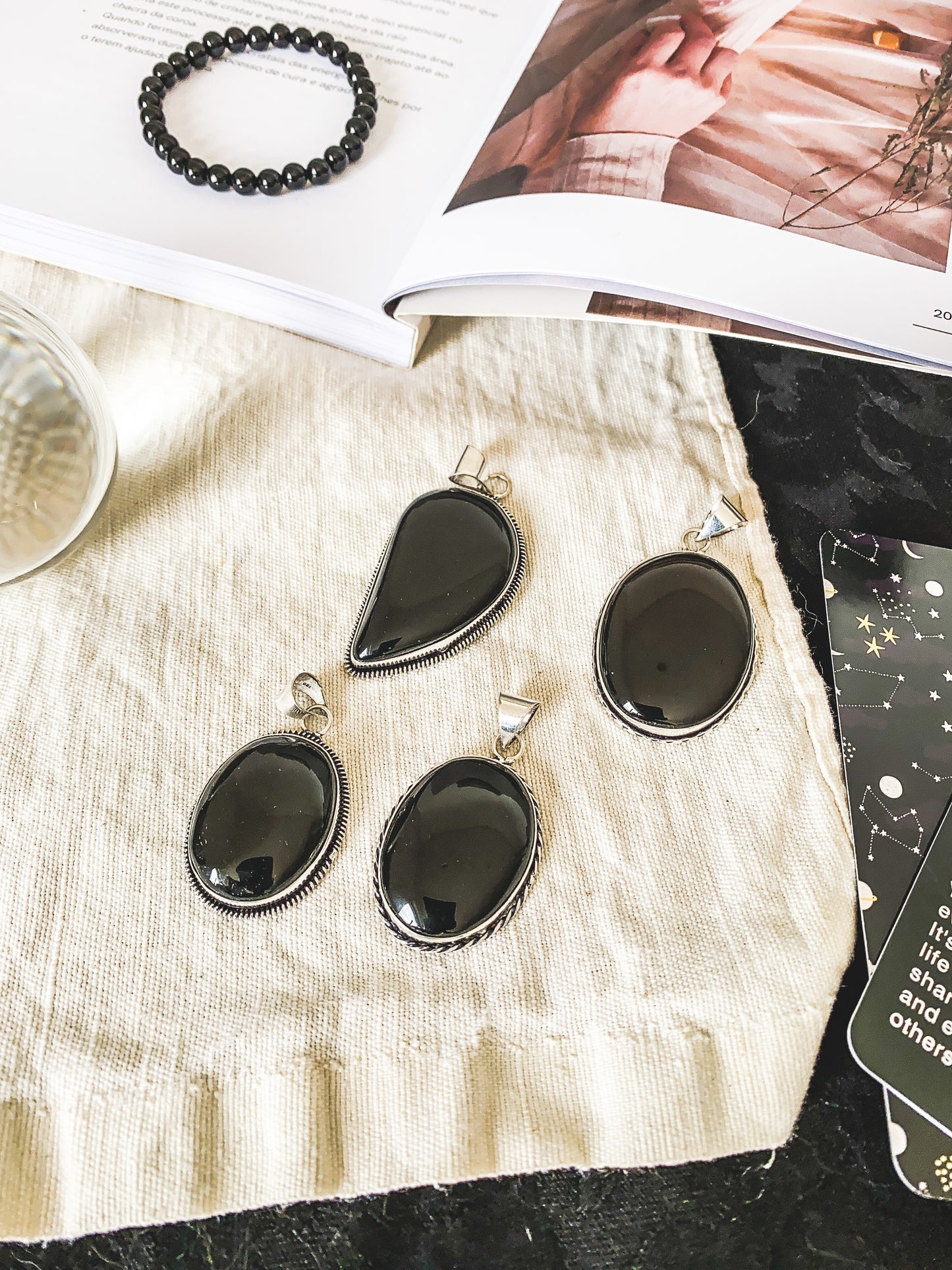 Pingente Ónix (M/L) Prata 925