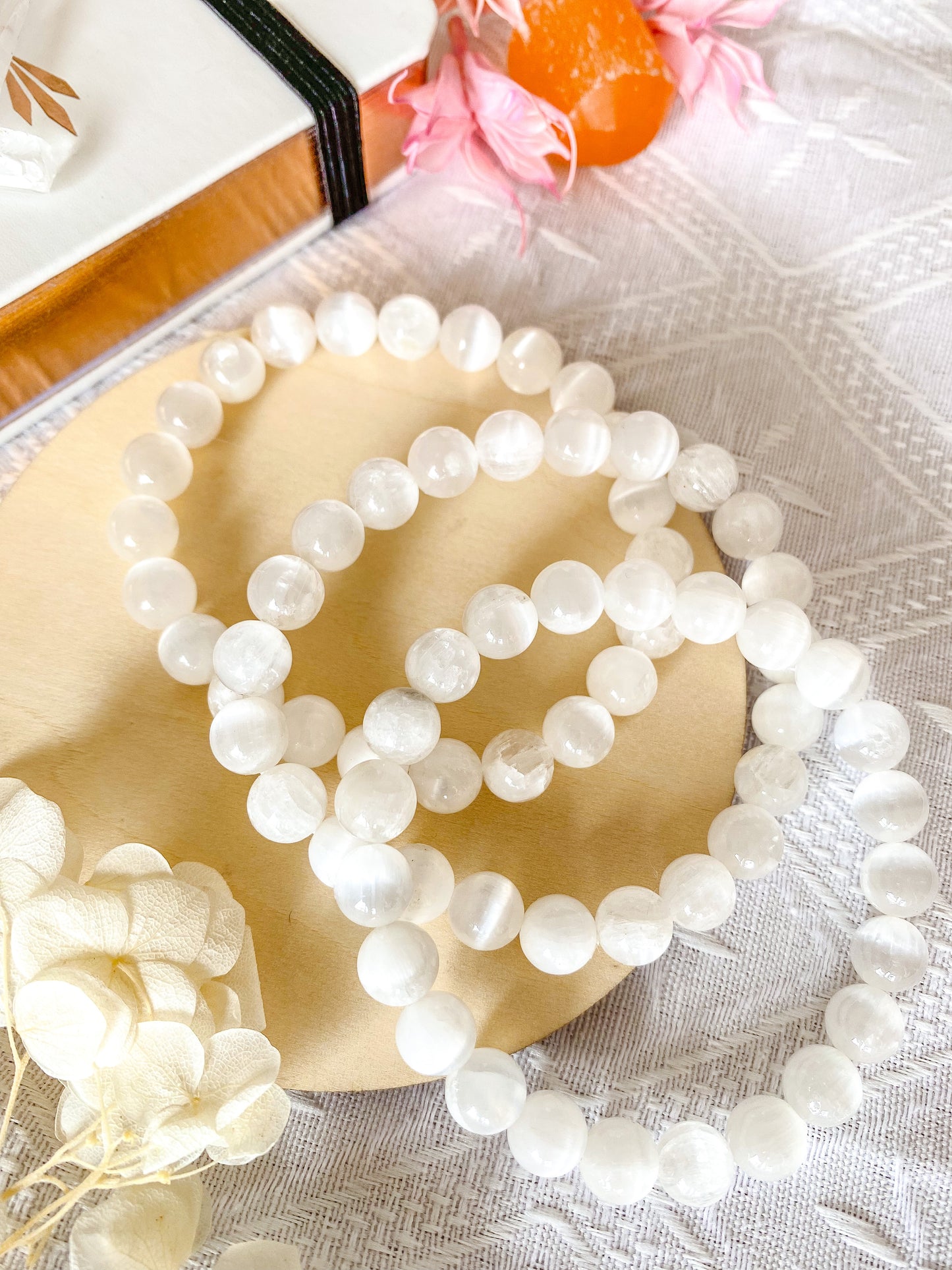 Pulseira Selenite 8mm