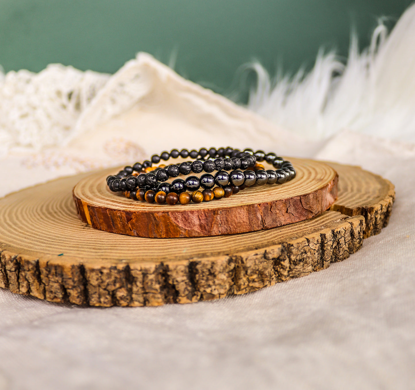 Pulseira Hematite 6mm