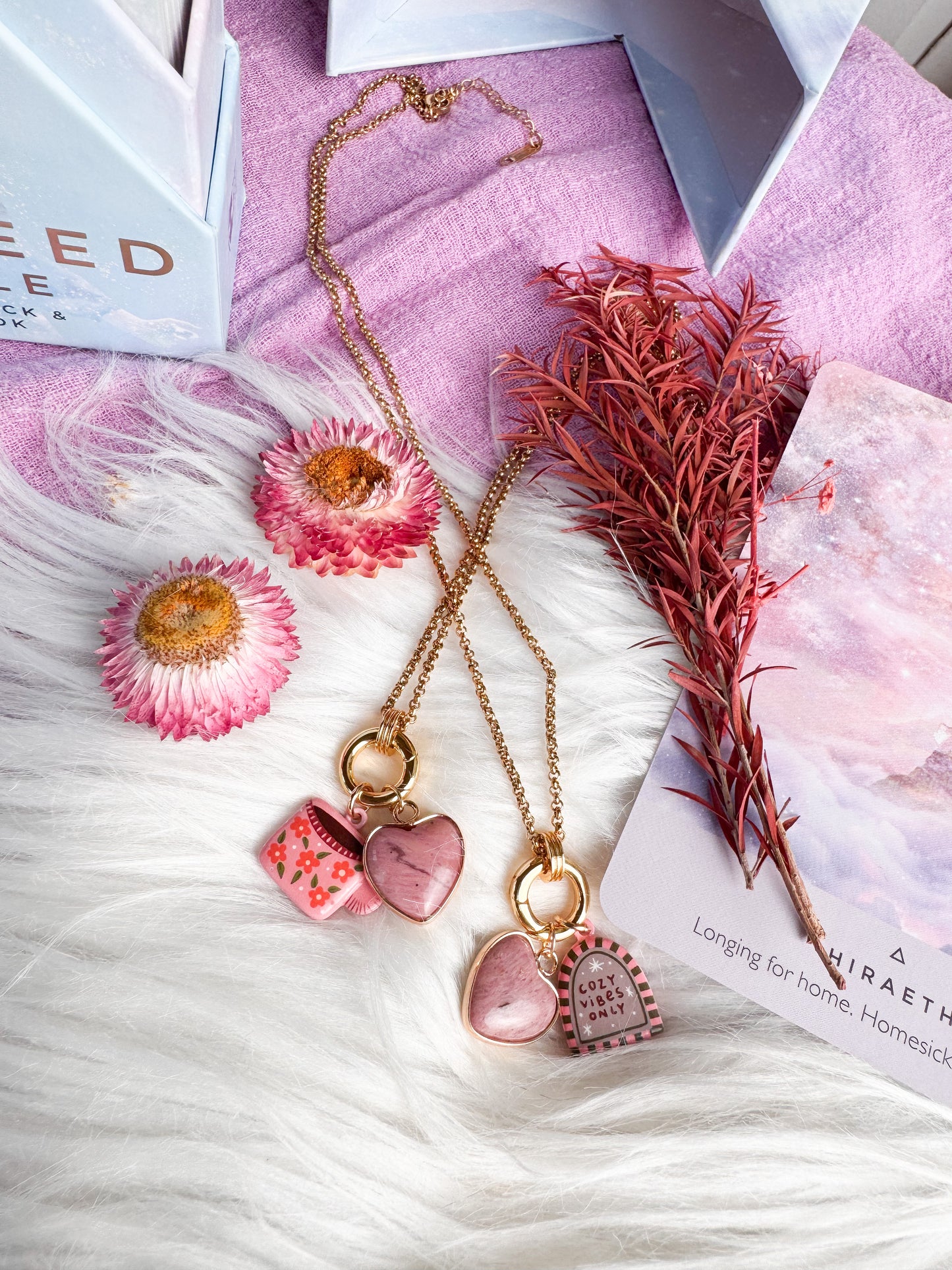 Colar COZY VIBES com Rodonita