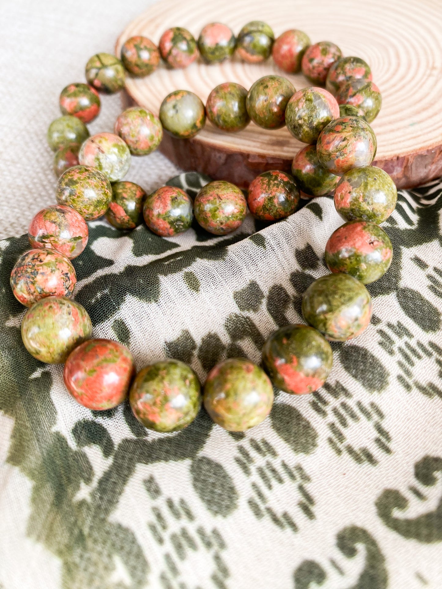 Pulseira Unakite 10mm