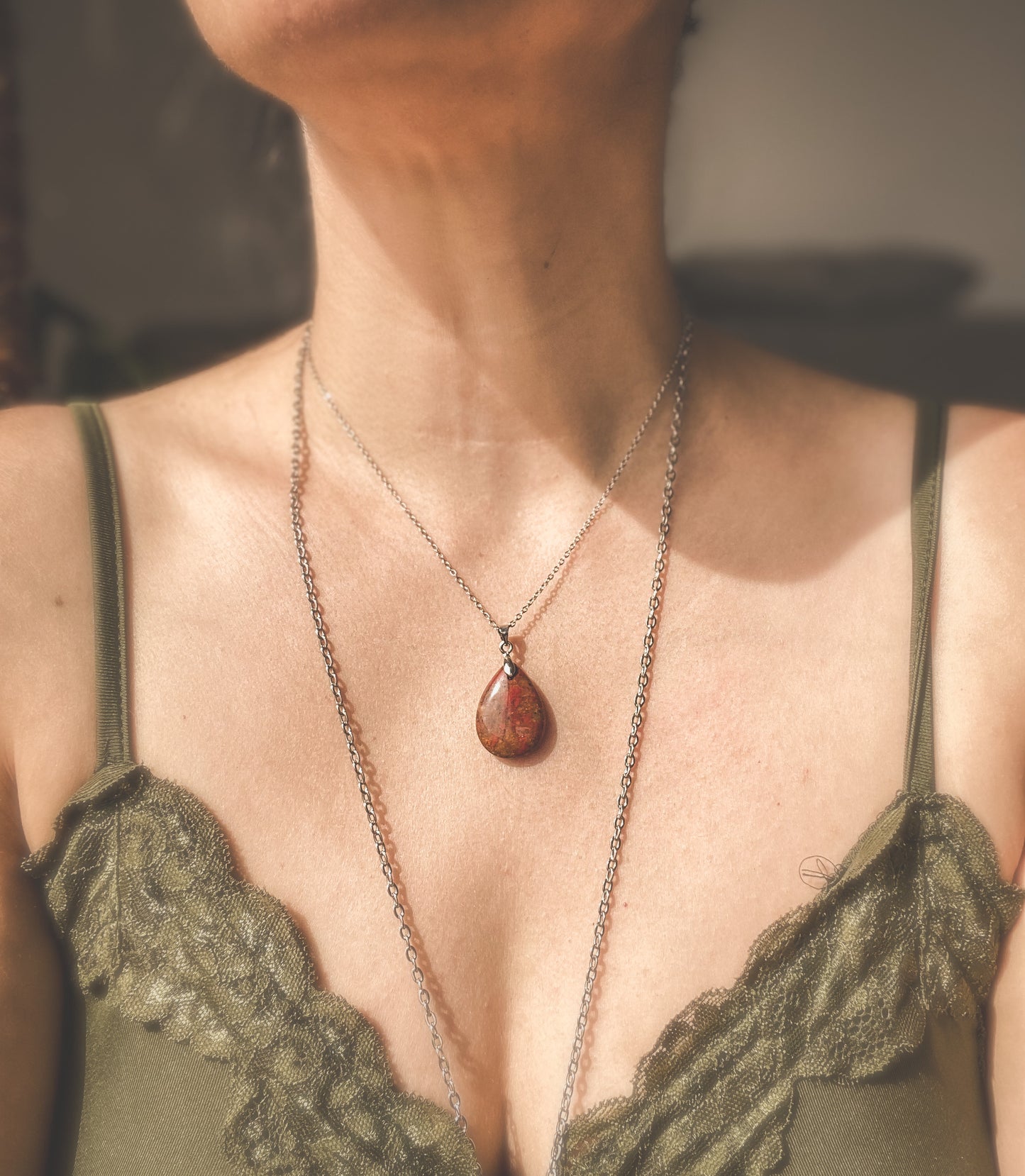 Colar Jaspe Vermelho