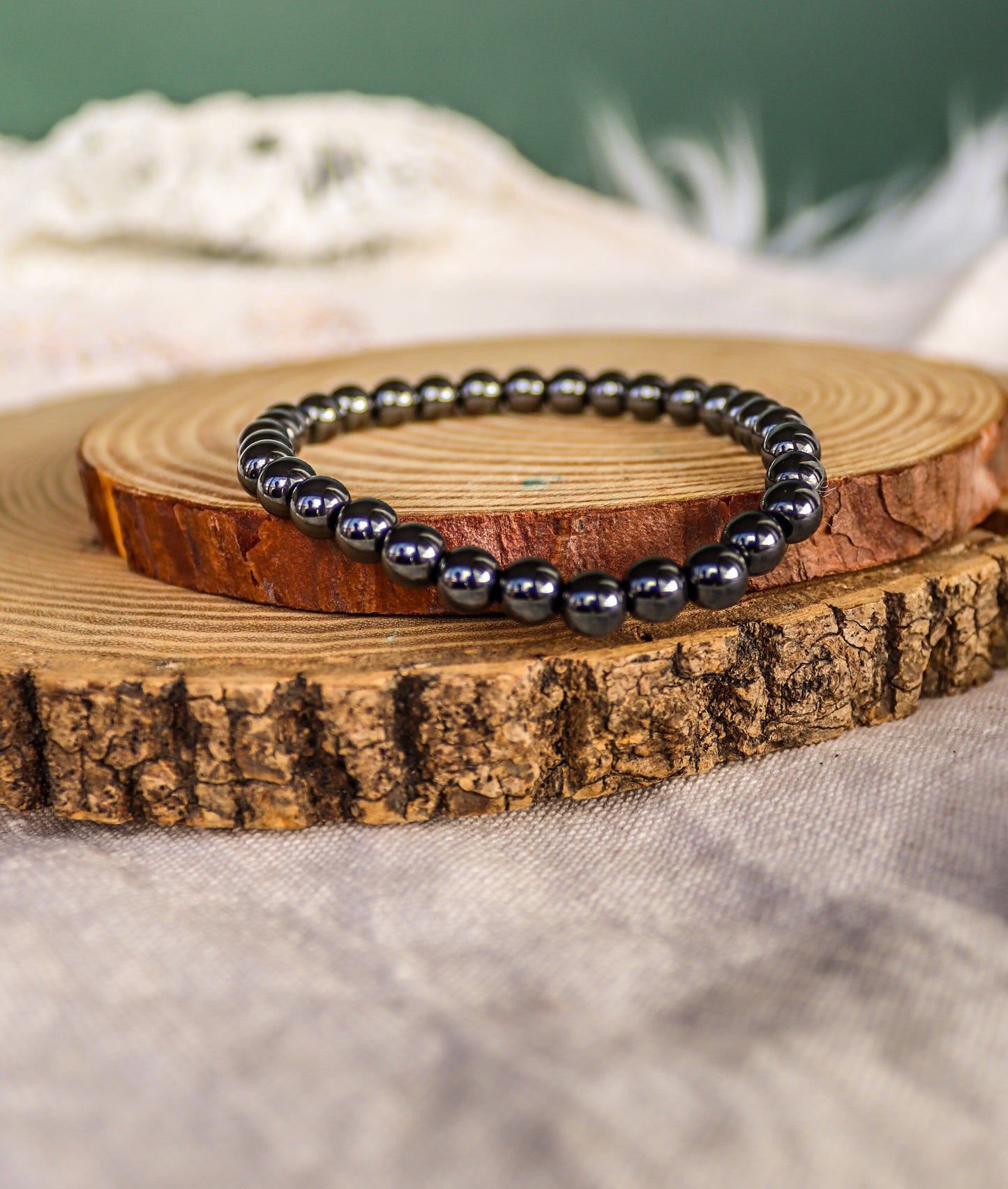 Pulseira Hematite 6mm