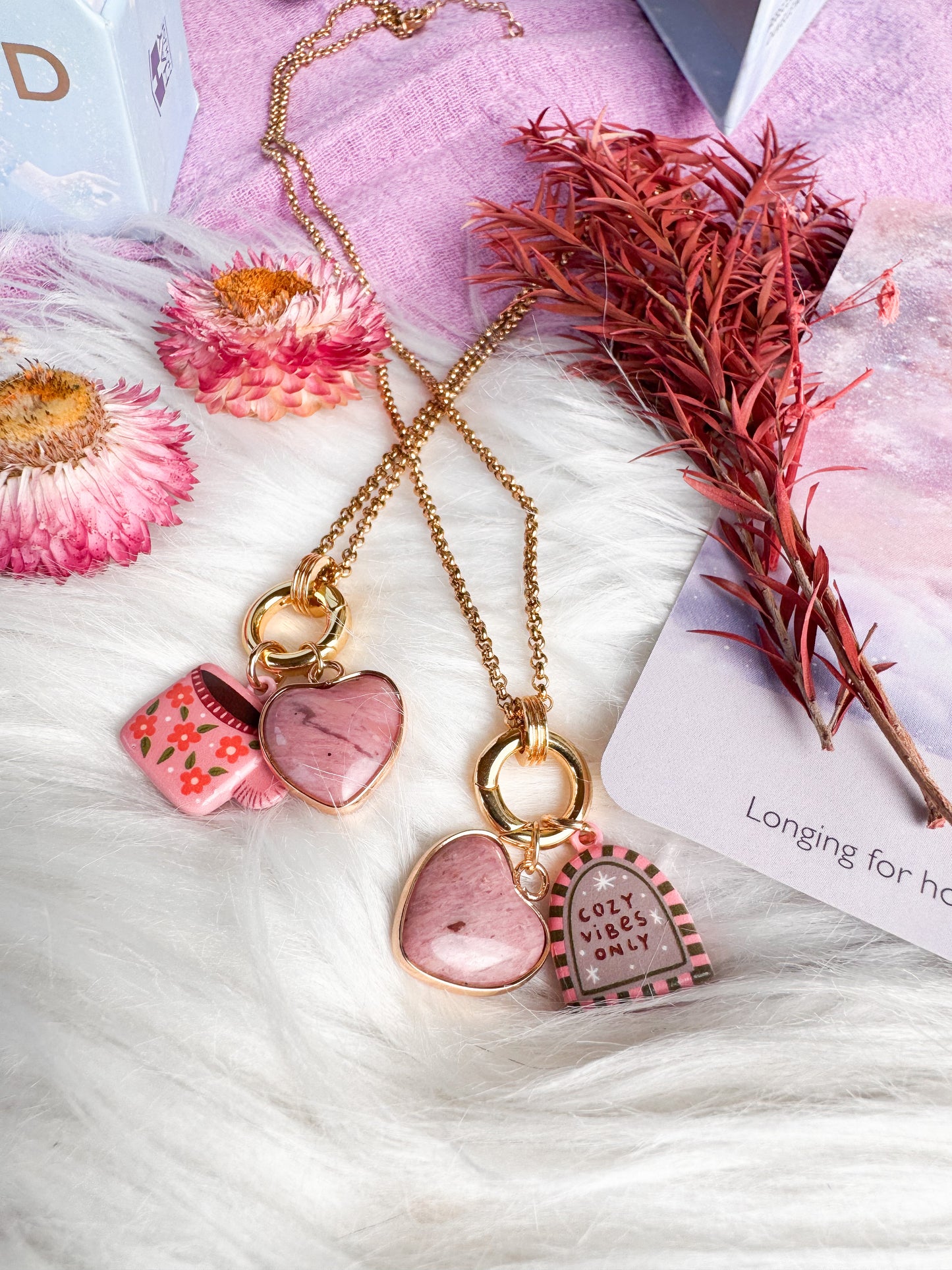 Colar COZY VIBES com Rodonita
