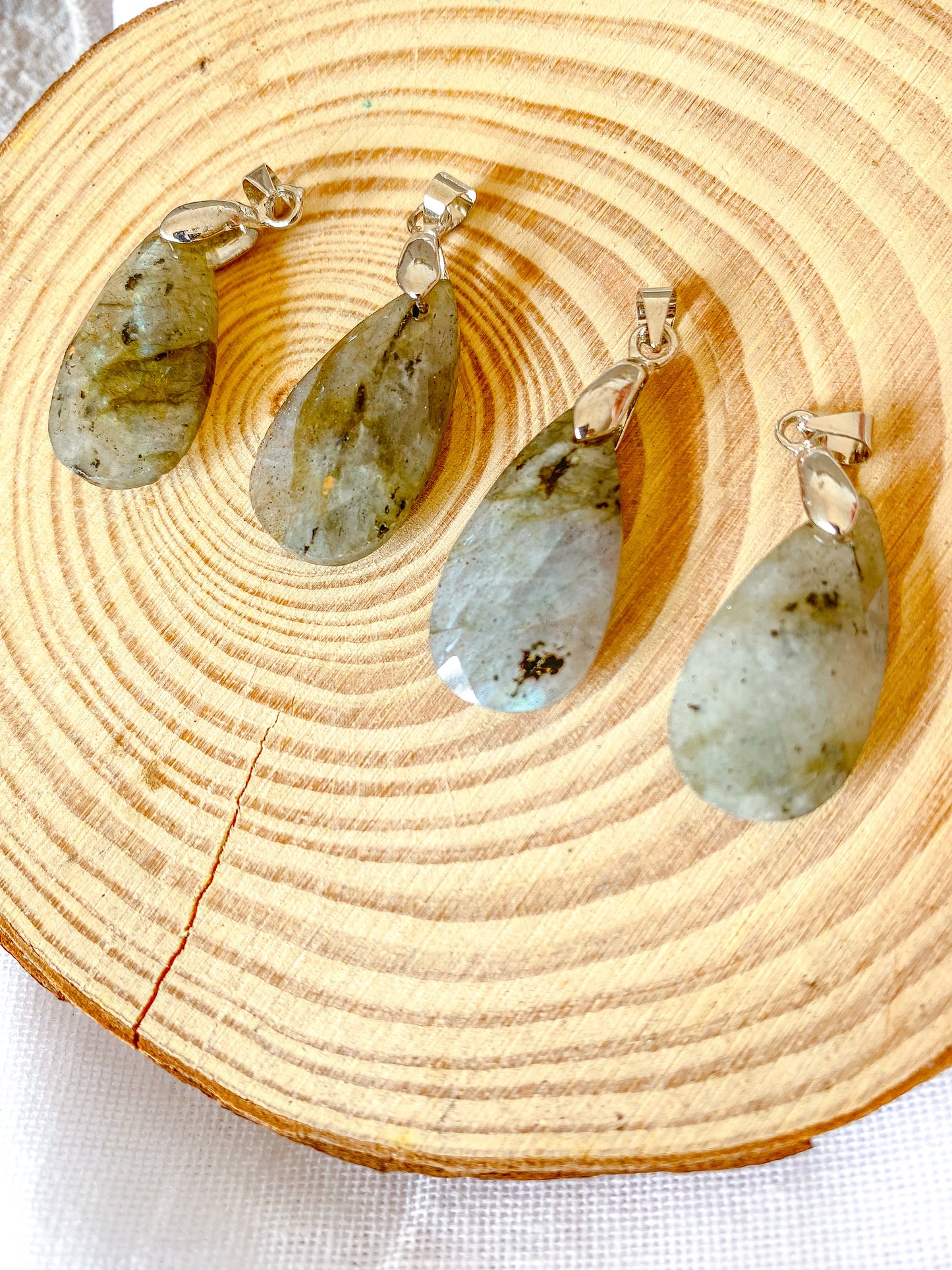 Colar Labradorite Facetada