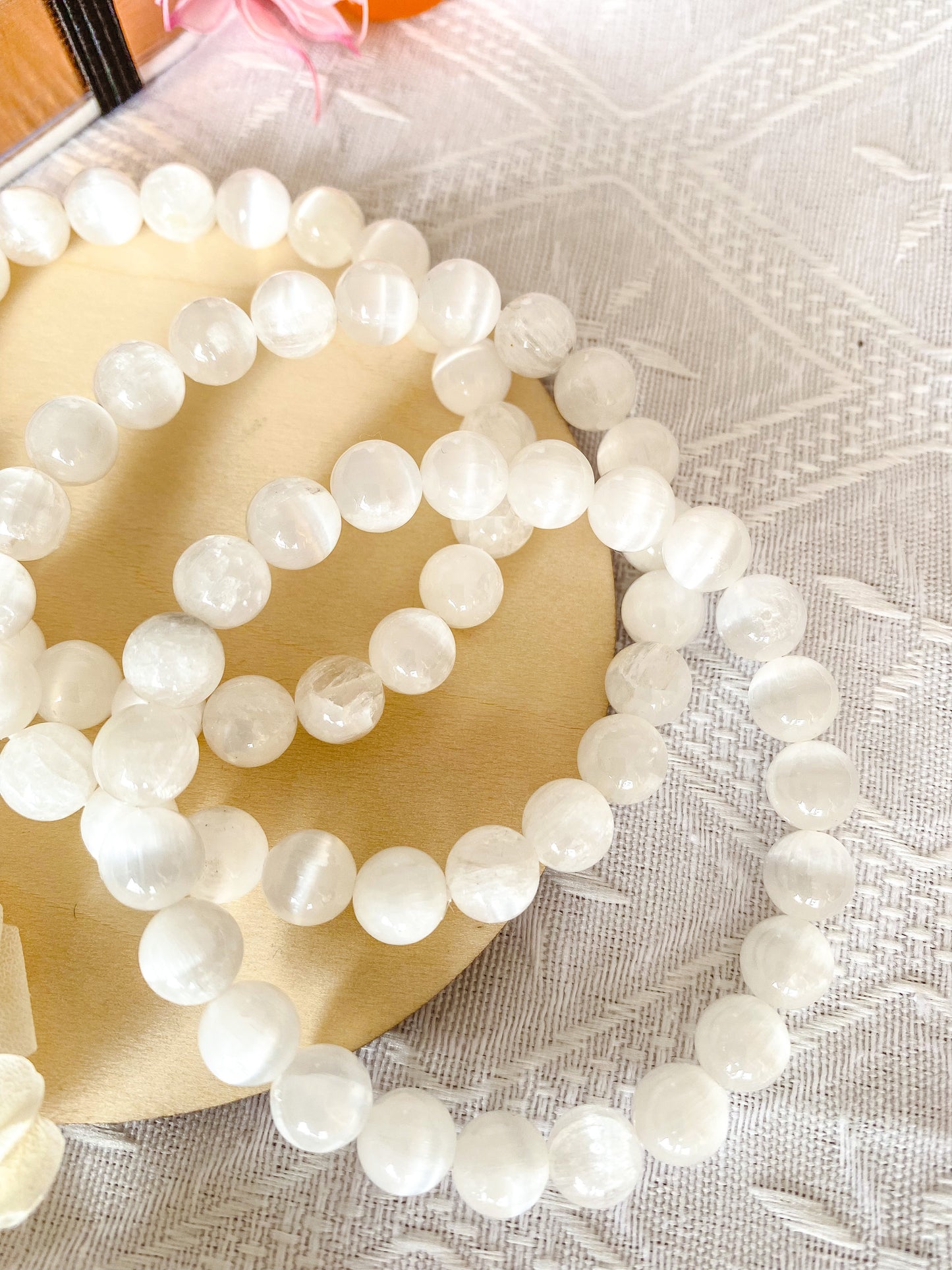 Pulseira Selenite 8mm